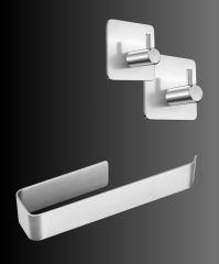 Paslanmaz Çelik Kağıt Havlu Askılığı ve 2 Adet Paslanmaz Çelik Inox Banyo Askısı